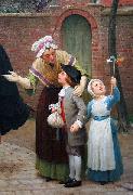 Felix de Vigne A Baptism in Flanders in the 18th Century USA oil painting artist